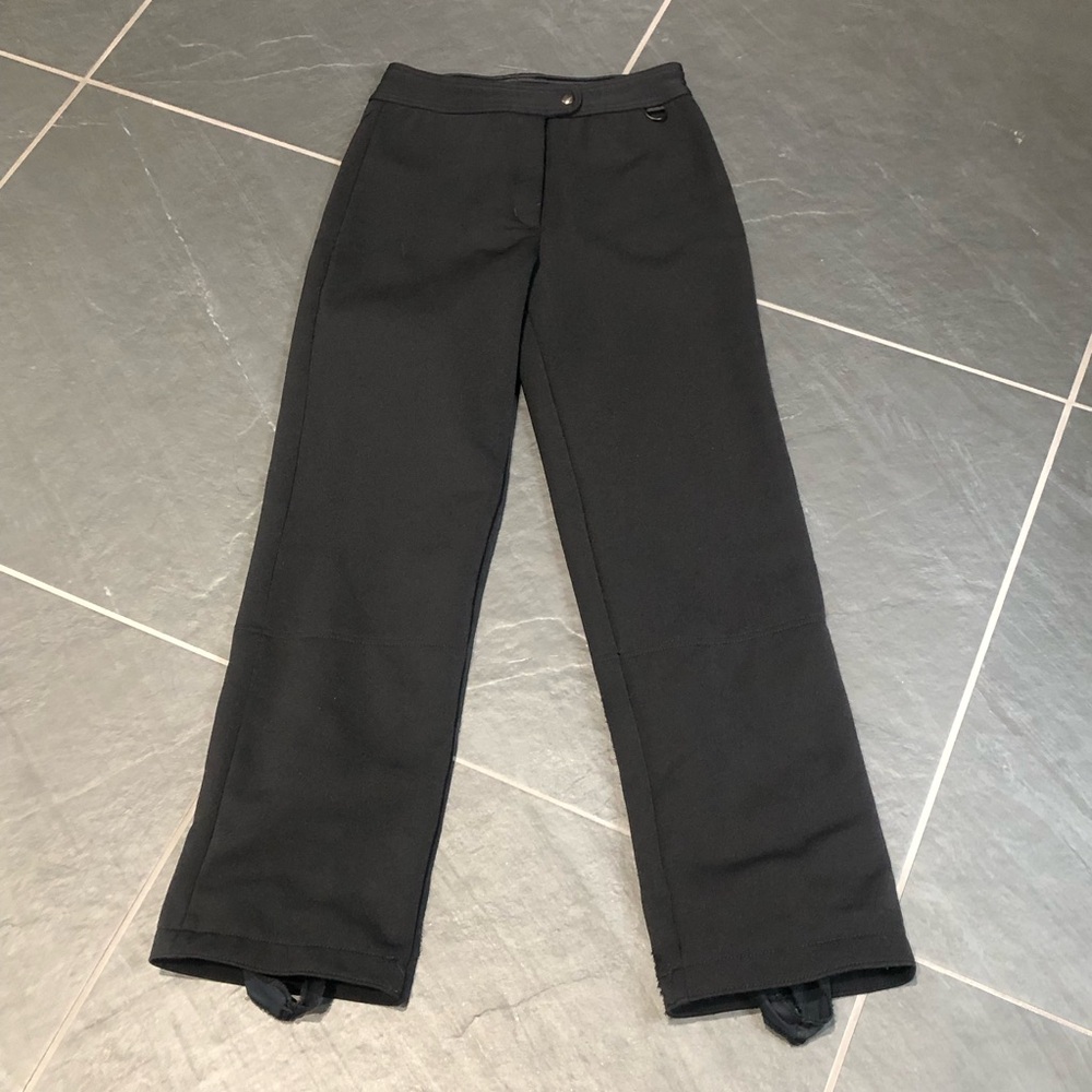 Black Soft Ski Pant Size 10 Long Bootcut W/stirrups